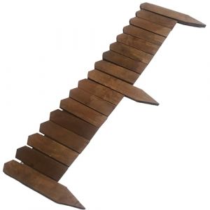 weeco Clôture de jardin - Clôture en Bois Flexible 120 cm, Hauteur: 20cm - bois de hêtre solide Brune - Imprégné Palissade - Bordure pour vergers, parterres de Fleurs, sentiers (weeco, neuf)