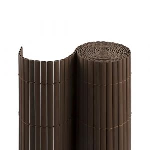 jarolift Canisse en PVC, Brise Vue en PVC pour Jardin, Balcon, Terrasse et Piscine, Pare-Vue Revêtement de Balcon Clôture Renforcées Résistantes aux UV et aux Intempéries, 160 x 400 cm, Marron (Jalousiescout Shop, neuf)