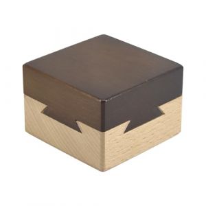 Boîte à queue d'aronde Impossible en bois 3D Casse-tête avec tiroirs magiques Boîte à bijoux avec compartiment secret pour adulte (couleur marron) (Hardwind, neuf)