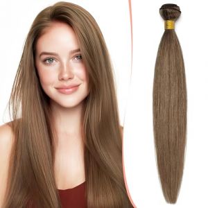 SEGO - Tissage Bresilien en lot Mèche Bresilienne lot - Tissage Cheveux Naturel Bresilien Lisse - Tissage Naturel Cheveux Humain Pas Cher Tissage Chatain - 16 Pouces 06#Noisette (Shiny Collection-88, neuf)