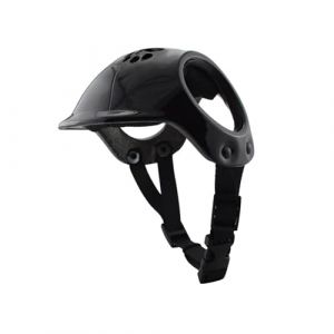 perfeclan Casque pour animaux de compagnie Casque pour chien et chat Portable avec trous pour les oreilles Casque de sécurité confortable pour chien pour carlin, Noir (PERFECLAN, neuf)