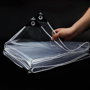 YHBZ Bâche en PVC très résistante,Bâche Transparente imperméable avec œillets,Clair Bâche étanche Pliable,1x1.5m 2x3m 4x5m 2.5x8m Verre Souple pour Maison, imperméable à Pluie,2x6m/6.6 * 19.7ft-T (YHBZ Home Store, neuf)