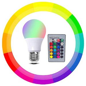 Chao Zan E27 Ampoule LED Couleur Edison Changement de Couleur Ampoule 5W Dimmable RGB+W LED Ampoules - RGB 16 + Choix de Couleur - T&eacute;l&eacute;commande Compris (Chao Zan Maoyi, neuf)
