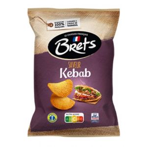 Brets Chips Kebab Chips 125g Fabriqu&eacute; avec des pommes de terre 100% fran&ccedil;aises Fabriqu&eacute; en France Sans conservateurs Sans MSG ajout&eacute; (Don Dadda Unlimited, neuf)