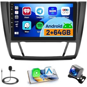 2+64GB Android Autoradio Wireless Carplay pour BMW Serie 1 E88 E82 E81 E87 2008-2012, Écran Tactile 9 Pouces Bluetooth Poste Radio Voiture avec HiFi, Android Auto, FM/RDS, GPS, Caméra de Recul (Hikity Tech Hub, neuf)