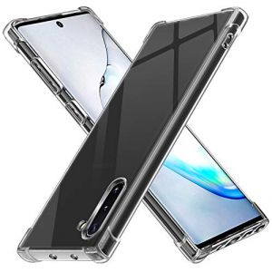 ivoler Coque pour Samsung Galaxy Note 10 4G / 5G, Ultra Transparent &Eacute;tui de Protection en Silicone Antichoc avec Coins Renforc&eacute;s, Clair Mince Souple TPU Bumper Housse (AYRmall-AMFR, neuf)