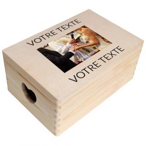 Creative Deco Bo&icirc;te en Bois Personnalis&eacute;e Cadeau | Votre Propre Cadeau Personnalis&eacute; avec Texte et Photo | Coffret Cadeau Coffret Cadeau | pour Femmes Hommes et Couple (Creative Deco, neuf)
