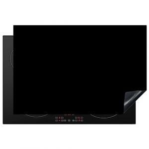 Prot&egrave;ge-plaque &agrave; induction - Plaque Protection Vitroc&eacute;ramique Induction - Vinyl - Noir - Fonc&eacute; - Solide - Couleur - 78x52 cm - Couvre Plaque de Cuisson - Accessoires de Cuisine (MuchoWow GmbH, neuf)