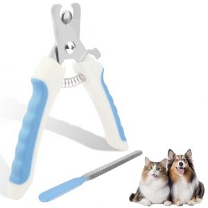 Aomig Coupe Ongles Chien Chat, 16cm Mesure Grande Taille Coupe Griffe Chien avec Sa Lime, Professionnel, Acier Inoxydable, Toilettage Tondeuse Lime &agrave; Ongles pour Pet de Toutes Tailles (Yadark, neuf)