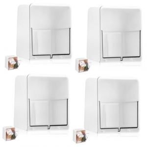 Amosfun 4 Pièces boîte de caisses rangement malette rangement boules de coton géantes bourgeons de coton balle meuble sous lavabo porte- (Colored Flag, neuf)