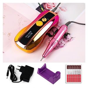 TEmkin Perceuse à Ongles électrique Professionnelle 35 000 TR/Min avec écran LCD HD, maître des Ongles Rechargeable pour manucure, perceuse à Ongles Portable Mac (Giallo A) (AZ123456789, neuf)
