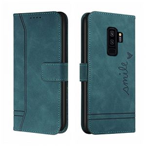 Bravoday Coque pour Galaxy S9 Plus / S9+, Etui Cuir avec Magnetique, Flip Pochette Housse pour Galaxy S9 Plus / S9+ Protection, Vert (Bravoday, neuf)