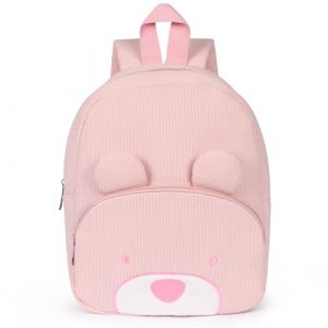 Aomig Sac &agrave; Dos pour Enfants, Petit Sac &agrave; Dos Velours C&ocirc;tel&eacute; pour Maternelle Fille Et Garcon, Sac &agrave; Dos Velours C&ocirc;tel&eacute; Ours&Chiot pour Bebe, Broderie Sac &agrave; Dos pour Cr&egrave;che Scolaires (Yadark, neuf)