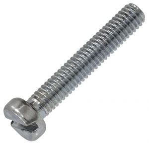 AERZETIX - C60138 - Lot de 10 Vis &agrave; m&eacute;taux &agrave; t&ecirc;te cylindrique M3.5x20 mm &agrave; empreinte fendue S - boulon d'assemblage - DIN 84 - duret&eacute; 4.8 - en acier zingu&eacute; - couleur argent (Tuning, neuf)