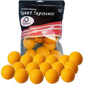 FINGER TEN Lot de 24 balles d'entraînement de golf en mousse élastique souple - 12/24 pièces - Balle d'entraînement de golf - Balles d'exercice à fossettes pour le swing de golf - Aide à la maison (Jessica Discount Sport Shop, neuf)
