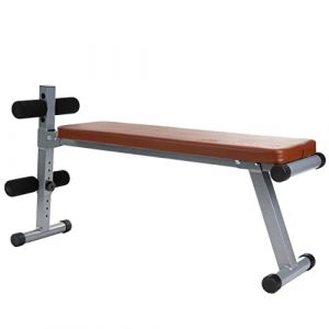 ScSPORTS® Banc de Musculation - Plat, Pliable, Réglable, Charge Max 120 kg, Acier Dossier Rembourré, avec Fixation des Jambes, Rouge/Noir - Appareil pour Abdominaux, Banc d'Entraînement Plat (Rouge) (ff_europe, neuf)