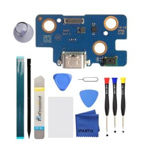 iParto Kit de remplacement de port de charge pour Samsung Galaxy Tab A8 10.5 (2021) SM-X200 SM-X205 Connecteur de station d'accueil USB Flex de rechange avec outils (iParto EU, neuf)