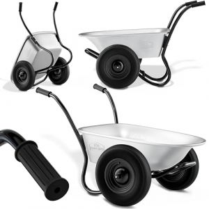 GARDEBRUK® Brouette 2 Roues 150 kg 100 L Jante Acier Roue Gonflable Jardin Jardinage Chantier Chariot de Transport (DEUBA-FR, neuf)