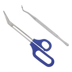 Vomeko Ciseaux à ongles à long manche, pour ongles d'orteils épais, poignée de conception unique, ciseaux à cuticules ergonomiques, lime à ongles incarnés pour femme enceinte âgée (L 47.24in Diameter) (ziyangyang, neuf)