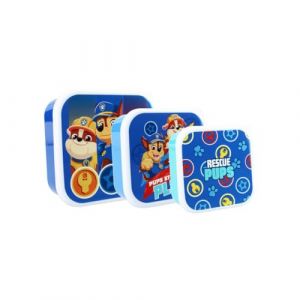 My sweety pop - lot de 3 boites a gouter - Boîte à goûter - Lunch box - Pour enfant - Crèche - Maternelle - Ecole - Vacances - Repas - 11,5 cm (Pat Patrouille - Bleu) (Mon jouet préféré, neuf)