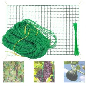 YDHfdc Filet Jardin Potager Treillis Jardin Filet avec 50 Lignes de Cerclage Filet a Ramer Support Plante Grimpante Filet pour Tomates et Legumes Vignes Plantes（1.8m*2.7m） (XH-RAIN, neuf)