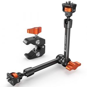 K&F Concept Bras Magique Articulé et Pince Super Clamp Magic Arm 11 Pouce Réglable Pliable pour Moniteur Caméra Lumière Microphone Accessoire (K&F Concept-FR, neuf)