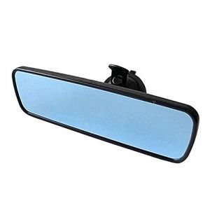 R&eacute;troviseur Int&eacute;rieur Conduite Accompagn&eacute;e Universel pour Voiture Miroir Anti-&eacute;blouissement Clip Panoramique pour V&eacute;hicule (Miroir Bleu/Cadre-Noir) (BININBOX-FR, neuf)