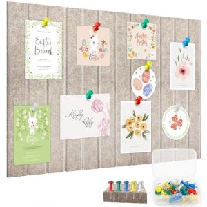 Tableau D'Affichage en Feutre, 40 x 60 cm Tableau Affichage Mural, 0,9 cm D'épaisseur, Tableau Liège Mural Avec 35 Broches, Panneau de Liège Auto-adhésif Pour Murs à l'École, à la Maison, au Bureau (FANARKAN TRADING, neuf)