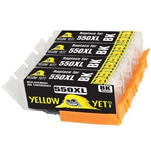 YELLOW YETI Remplacement pour Canon PGI-550XL PGI-550PGBK Cartouches d'encre Noir compatibles pour Canon Pixma iP7250 MX925 MG6350 MG5450 MG5550 MG5650 MG6450 MG6650 MG7150 MG7750 iX6850 iP8750 MX725 (SOKANA, neuf)