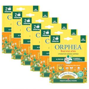Orphea Salvalana, grandes armoires, prot&egrave;ge la laine et les v&ecirc;tements toute la saison, agit pendant 3 mois, parfum de santal et bergamote, 6 paquets de 2 &eacute;manateurs (LIEMI EU ✅, neuf)
