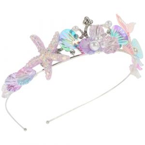 Alipis Bandeau Sirène avec Strass pour Filles Accessoire Cheveux Princesse pour Fête à Thème Océan Déguisement Étoile de Mer Carnaval Cosplay (Calloway Pagan, neuf)