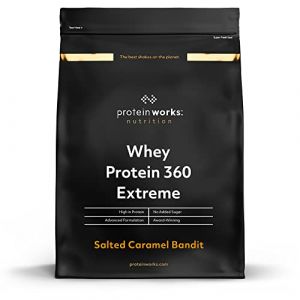 THE PROTEIN WORKS - Protéine Whey 360 Extrême | Premium Whey Shake | Apport protéinés | Protéines haut de gamme | 34 Servings | Caramel Salé | 1.2kg (Slow blow deals, neuf)