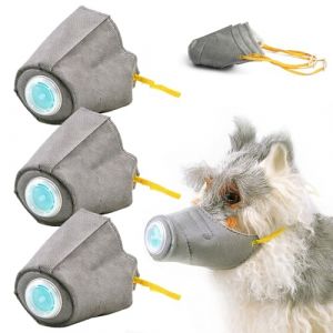 Wryhaul Masque pour Chien, Masque filtrant à air Respirant réutilisable pour Chien 3/8 pièces, Masque à gaz pour Chien, Masque respiratoire pour Chien, Masque Anti-fumée pour Chien (M,3PCS) (WRYHAUL - FR SHOP, neuf)