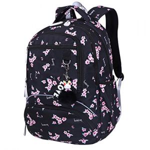 Sac a Dos College Sac à Dos Scolaire Fille Lycée Ordinateur Femme Sac à Dos Collège Enfants Ado Sac a Dos Ecole Ecolier Cartables Scolaires Filles Primaire Sacs a Dos Rentrée Scolaire Impermeable Noir (ODOKEI, neuf)