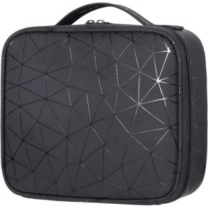 Trousse de Maquillage Femme Voyage Vanity Case Professionnel Sac de Rangement de Cosm&eacute;tique &Eacute;tanche Organiseur de Toilette Portable, avec S&eacute;parateurs Amovibles, Noir (AMPHOLY VORTEXA S.R.L., neuf)