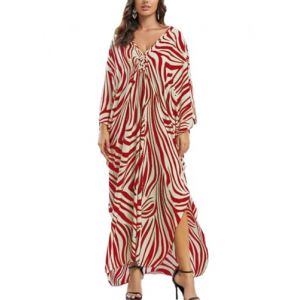ZaisuiFun Caftan Femme Robe Plage Grande Taille Longue Kaftan Maxi Ete Djellaba Boubou Cache Maillot Bain Tunique Bohème Boho Cover Up (QM Co.,Ltd., neuf)