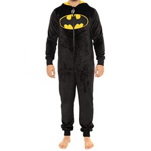 DC Comics Grenouillère Batman | Grenouillere Adulte Homme | Pyjama Homme Grenouillere | Noir | M (Character FR, neuf)