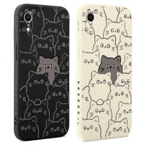 Coiwxmoi 2 Pi&egrave;ces Coque pour iPhone 15 Pro Max 6,7 Pouces, &Eacute;tui de Protection avec Aesthetic Design Motif, Antichoc Silicone TPU Anti-Rayures Housse Etui Bumper Cover pour iPhone 15 Pro Max, Chat (Ian James Craig, neuf)