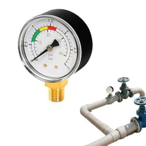 1 Pi&egrave;ce Manometre,Manom&egrave;tre de pression de piscine 1/4 pouce de Pression d'Eau Pr&eacute;cis,Manom&egrave;tre d'eau 0-3bar Filtre Piscine,Convient aux piscines, &eacute;tangs &agrave; poissons, etc. (DanLanYi, neuf)