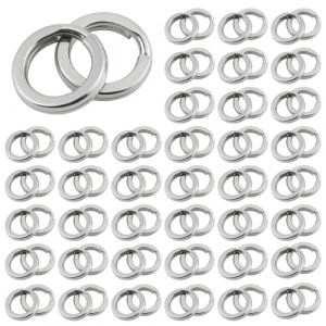 BEPSYOM 50 Pièces Kit de Anneaux Brisés, Fendus, Anneau de Connexion de Leurre, Aplatissant, Connecteur des Leurres, Améliore la Performance du Leurre, Agrafe pour Pêche (LI MINGMING uk shop, neuf)