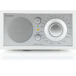 Tivoli Audio Model ONE - Poste Radio Vintage Retro en Bois - Petite Radio Cuisine AM / FM sur Secteur - Entrée Jack - Enceinte Radio Transistor Design - Blanc (Tivoli Audio - Official, neuf)