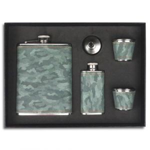 Lot de flasques en acier inoxydable pour homme, 236,8 g, camouflage vert (POPEYE001, neuf)