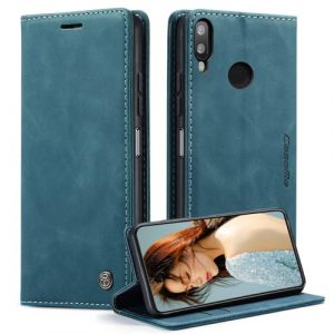 Coque pour Huawei P Smart 2018/Y7S, [Housse en Cuir PU Premium] [Etui &agrave; Rabat] [Pochette de Portefeuille], Protection Anti-Choc &Eacute;tui de Protection pour Huawei P Smart 2018/Y7S - Bleu (Belzsxy, neuf)