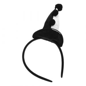 Healifty Bandeau de Clown Noir et Blanc Conique Serrage-T&ecirc;te L&eacute;ger pour Costume D&rsquo;Halloween et Carnaval Accessoire Amusant de D&eacute;guisement Femme Coiffe Th&eacute;matique pour F&ecirc;tes et Cosplay (Madonna Tied, neuf)