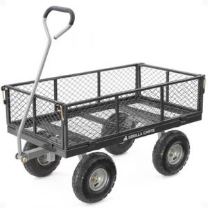 Gorilla Cart Capacité de 362.9 kg Robuste en Maille d'acier Convertible à Plat pour Jardin extérieur Transport véhicule Utilitaire Wagon Wagon Wagon - Noir (SpreetailDE, neuf)