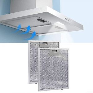 HEIBTENY Lot de 2 filtres à graisse en métal pour hotte aspirante, accessoires de filtre, filtre à graisse avec grille métallique pour hotte aspirante de cuisine (320 x 260 mm) (Demingshops, neuf)