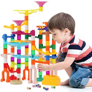 Ifollower Tricky Bille - 166 Pcs Circuit à Billes Couleurs Macaron, Éléments Ludiques Jeu de Construction d'un Labyrinthe Educatif, Sécurité Robuste Marble Rush Conviennent aux Enfant de Plus de 3 Ans (huihongEU, neuf)