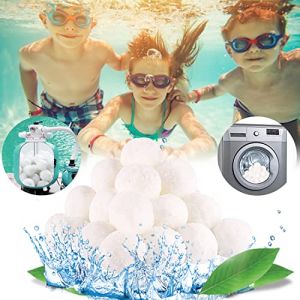 vewicokop Balle Filtrante Piscine,R&eacute;utilisable 700g Boule Coton Filtre Piscine de Remplacer 25kg de Sable filtrant Sable de Quartz,Convient aux &agrave; Divers syst&egrave;mes de Filtration pour Piscine (SChanceux, neuf)