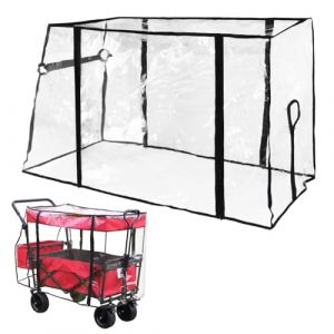 Housse de Pluie Transparente, Housse de Pluie Pliable Universelle pour Chariot, Housse Résistante à l'eau Auvent résistant aux UV pour Chariot de Camping, Poussette, Chariot de Jardin (ConBlomi, neuf)