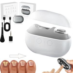 Coupe Ongle Electrique Pour Pied, 3 En 1 Coupe Ongles &eacute;Lectrique Portable Pour Ongles &Eacute;pais Et Sensibles, Coupe Automatique Indolore Et S&ucirc;re, Lame De Haute Pr&eacute;cision, Polissage Au Nano-Verre (Blanc) (JiaPanJing, neuf)